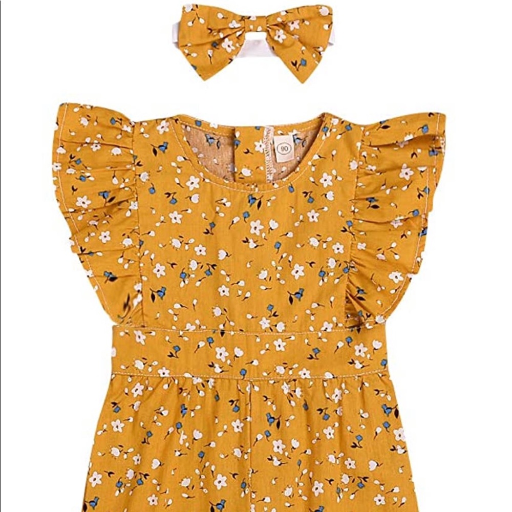 New Ruffle Sleeve Jumpsuit & headband